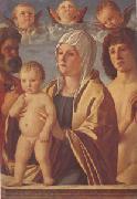 Giovanni Bellini The Virgin and Child Between Peter and Sebastian (mk05) oil